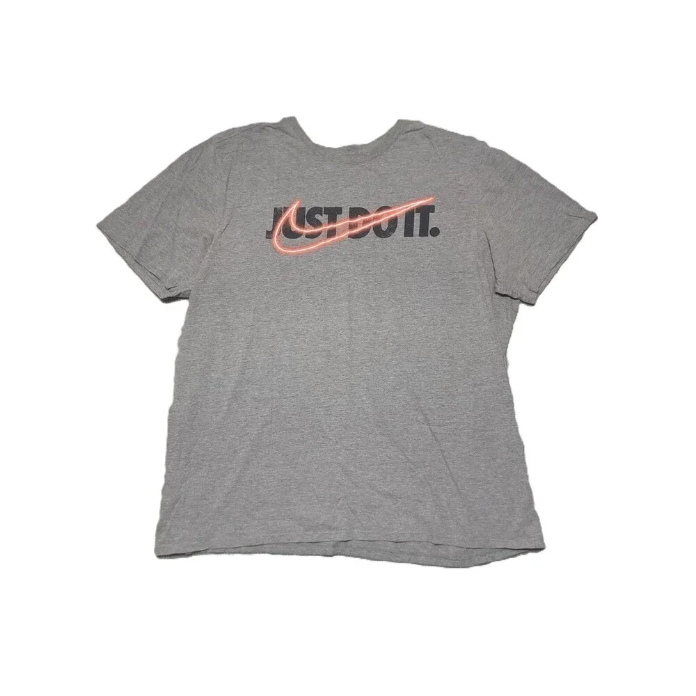 Nike Athletic Cut Tee Womens XL Stretch Gray Graphic 
